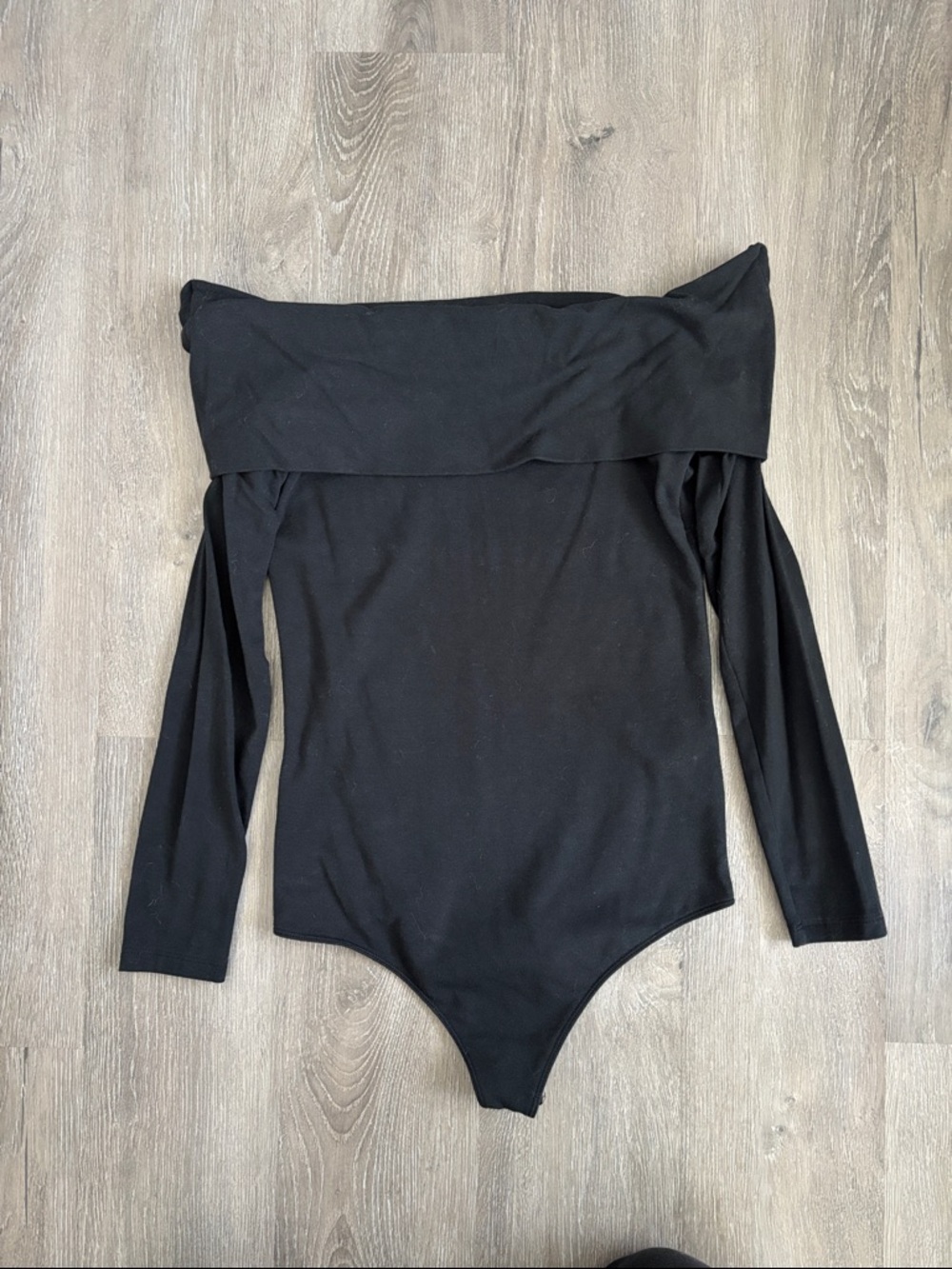 Abercrombie & Fitch Black Off-Shoulder Bodysuit